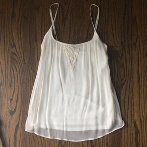 Cream silk 2 layer camisole